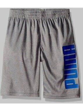 Puma Boys Athletic Performance Shorts Light Heather Gray